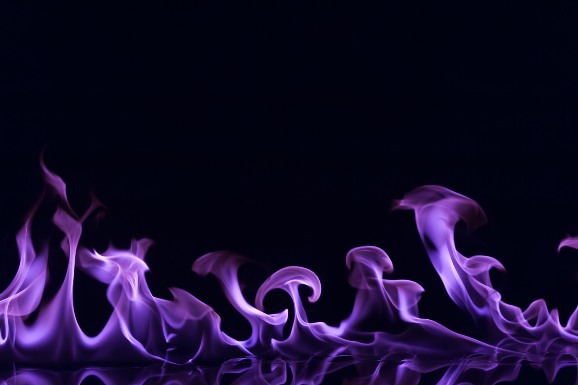 Purple flames isolated